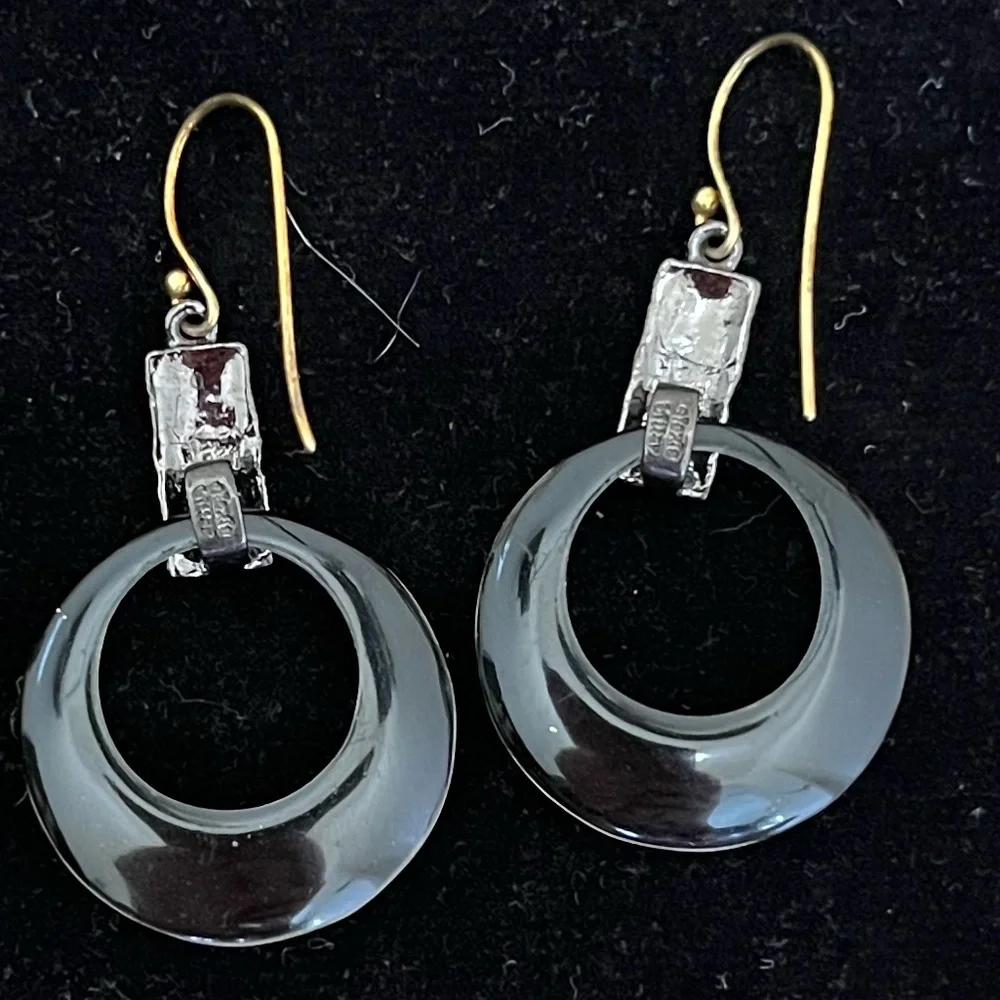 Alexis Bittar Renee Resin and Rhinestone Hoop Earrings - Picture 4 of 4